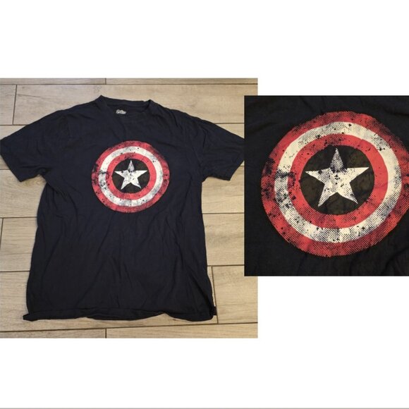 Men's CAPTAIN AMERICA T-Shirt Captain America Shirt Marvel Shirt Mens Size Large - Picture 1 of 5